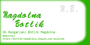 magdolna botlik business card